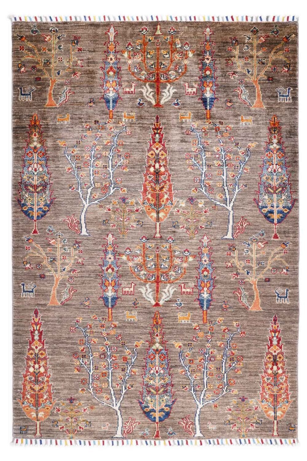 Sultani Tree Pattern Rug Hand-Knotted Traditional 5.7x3.9 ft Area - Rugs 1
