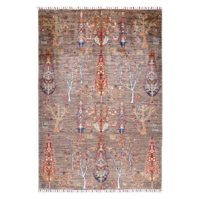 Sultani Tree Pattern Rug Hand-Knotted Traditional 5.7x3.9 ft Area - Rugs 1