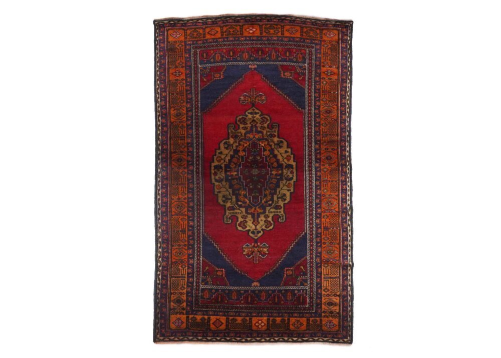 Taspinar Vintage Red Orange Area Rugs Hand-Knotted 8.2x4.8 ft Traditional - Rugs 1