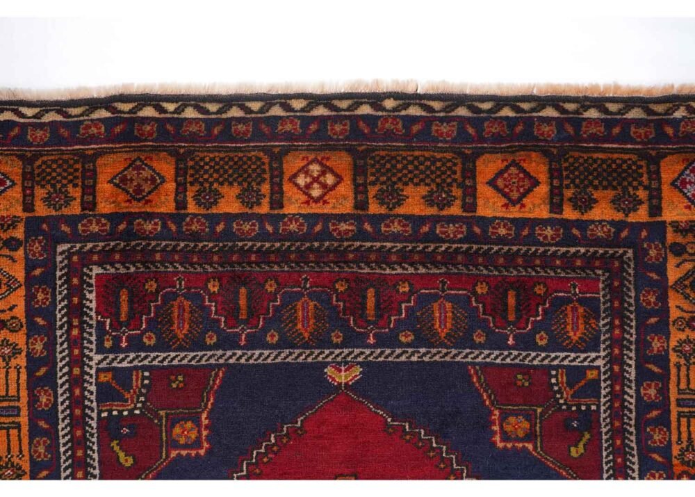 Taspinar Vintage Red Orange Area Rugs Hand-Knotted 8.2x4.8 ft Traditional - Rugs 1