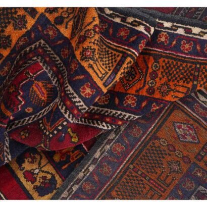 Taspinar Vintage Red Orange Area Rugs Hand-Knotted 8.2x4.8 ft Traditional - Rugs 1