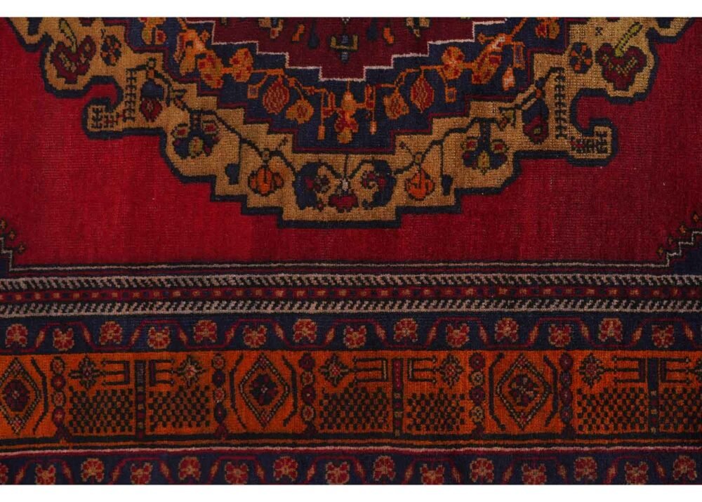 Taspinar Vintage Red Orange Area Rugs Hand-Knotted 8.2x4.8 ft Traditional - Rugs 1