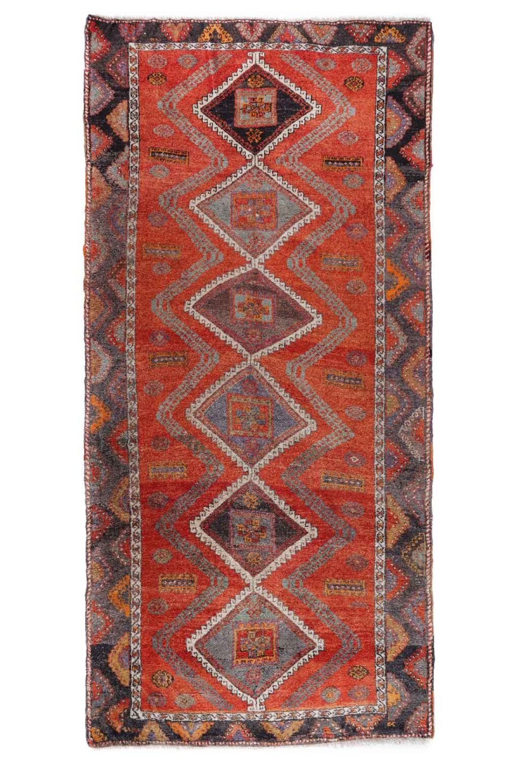 Traditional Kurt Antique Wool Rug 9.9x4.6 ft Hand-Knotted Area - Rugs 1