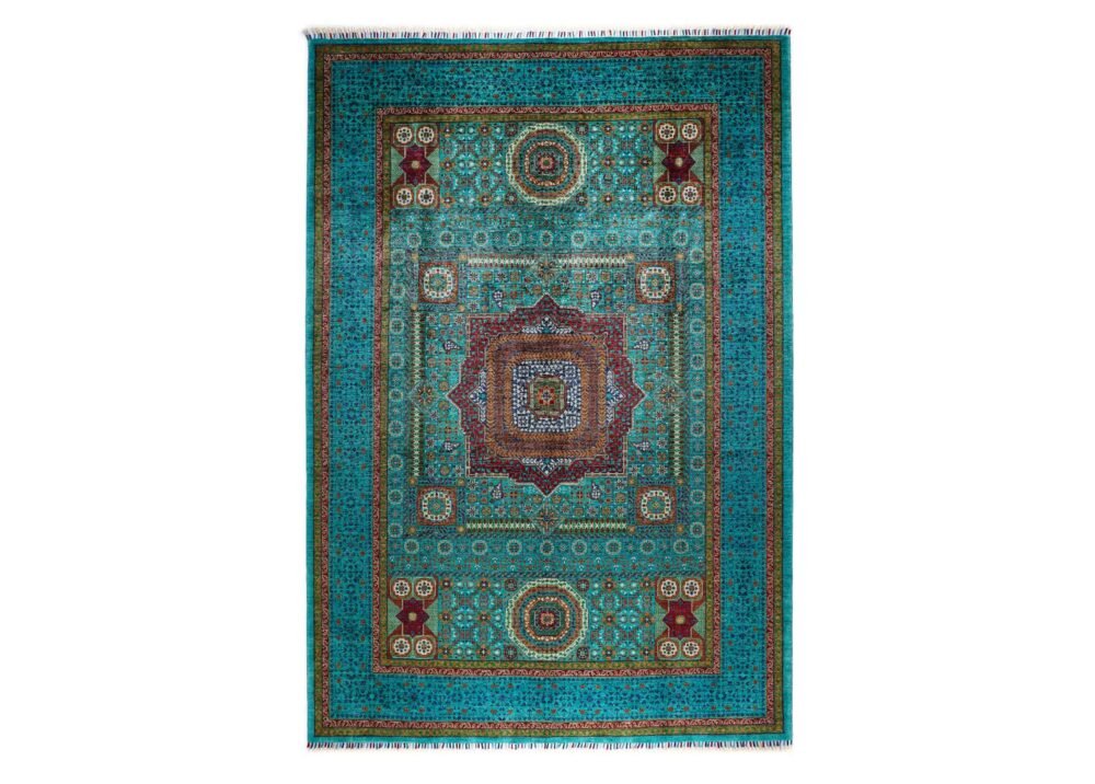 Traditional Memluk Hand-Knotted with Wool Turkish Rug 9.5x6.9 ft - Rugs 1