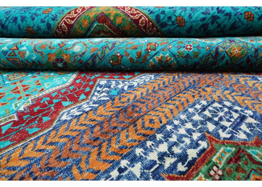 Traditional Memluk Hand-Knotted with Wool Turkish Rug 9.5x6.9 ft - Rugs 1