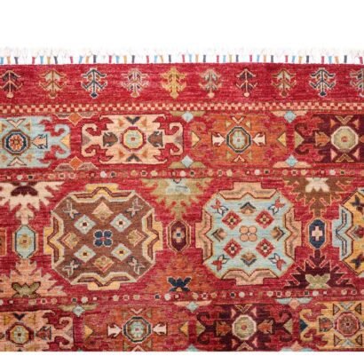 Traditional Oriental Red Rug 6.7x5.2 ft Hand-Knotted Horgin - Rugs 1