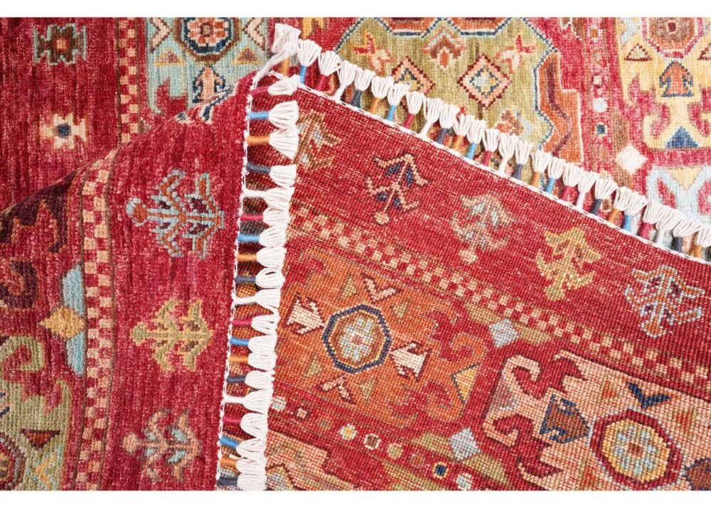 Traditional Oriental Red Rug 6.7x5.2 ft Hand-Knotted Horgin - Rugs 1