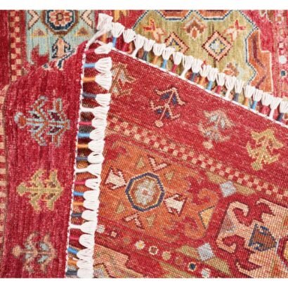 Traditional Oriental Red Rug 6.7x5.2 ft Hand-Knotted Horgin - Rugs 1
