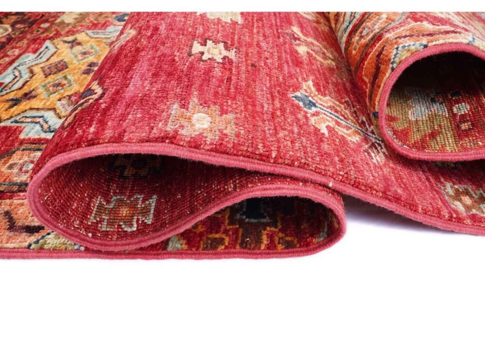 Traditional Oriental Red Rug 6.7x5.2 ft Hand-Knotted Horgin - Rugs 1
