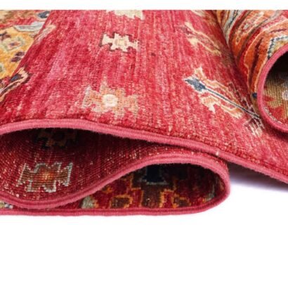 Traditional Oriental Red Rug 6.7x5.2 ft Hand-Knotted Horgin - Rugs 1