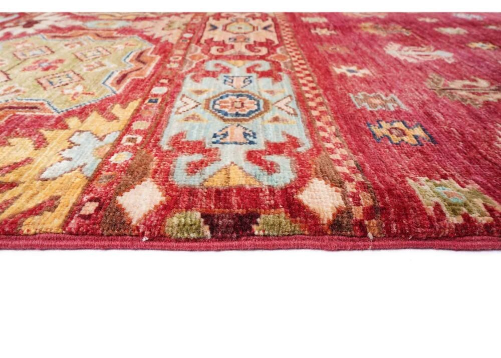 Traditional Oriental Red Rug 6.7x5.2 ft Hand-Knotted Horgin - Rugs 1