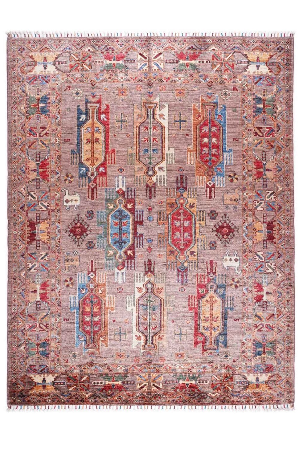 Traditional Oriental Sultani 6x5 Rug Hand-Knotted with Wool-Cotton - Rugs 1