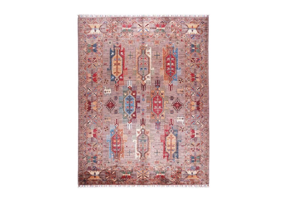 Traditional Oriental Sultani 6x5 Rug Hand-Knotted with Wool-Cotton - Rugs 1