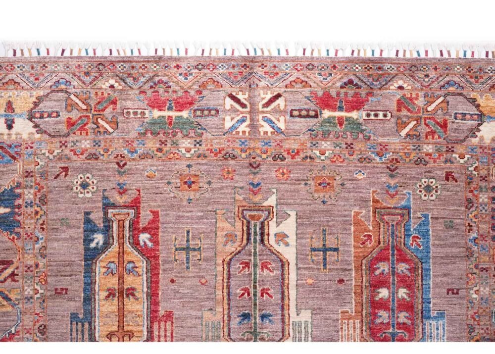 Traditional Oriental Sultani 6x5 Rug Hand-Knotted with Wool-Cotton - Rugs 1