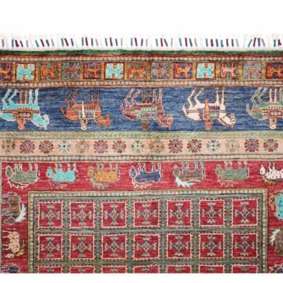 Traditional Rugs for Rustic Living Room 8x5.9 ft Hand-Knotted Usak - Rugs 1