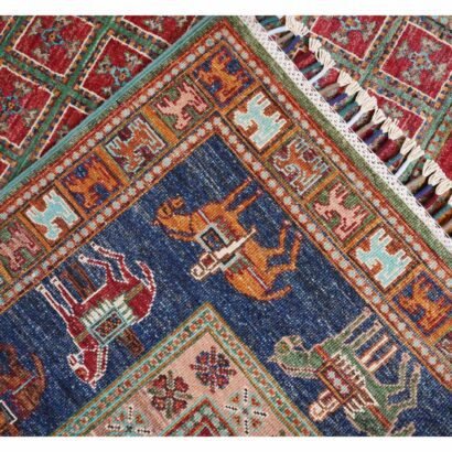 Traditional Rugs for Rustic Living Room 8x5.9 ft Hand-Knotted Usak - Rugs 1