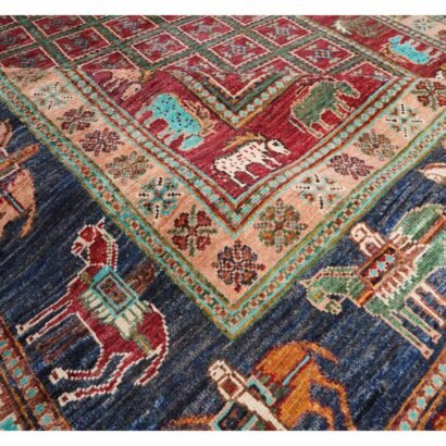 Traditional Rugs for Rustic Living Room 8x5.9 ft Hand-Knotted Usak - Rugs 1