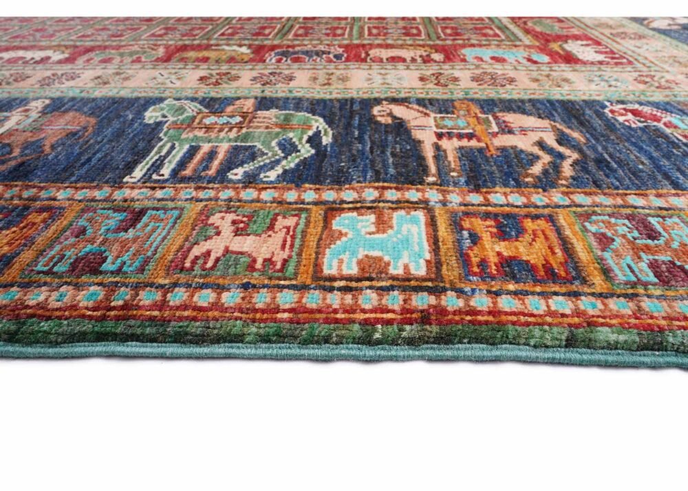 Traditional Rugs for Rustic Living Room 8x5.9 ft Hand-Knotted Usak - Rugs 1