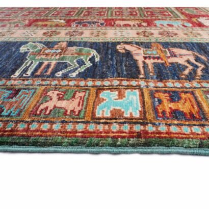 Traditional Rugs for Rustic Living Room 8x5.9 ft Hand-Knotted Usak - Rugs 1