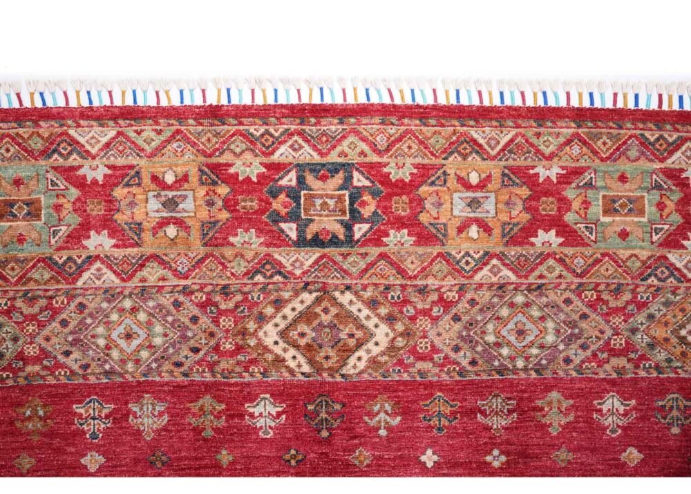 Traditional Stlye Red Kitchen Rugs 5.7x4.1 ft Hand-Knotted Horgin - Rugs 1