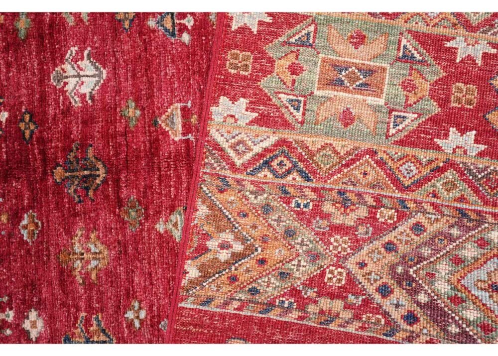 Traditional Stlye Red Kitchen Rugs 5.7x4.1 ft Hand-Knotted Horgin - Rugs 1