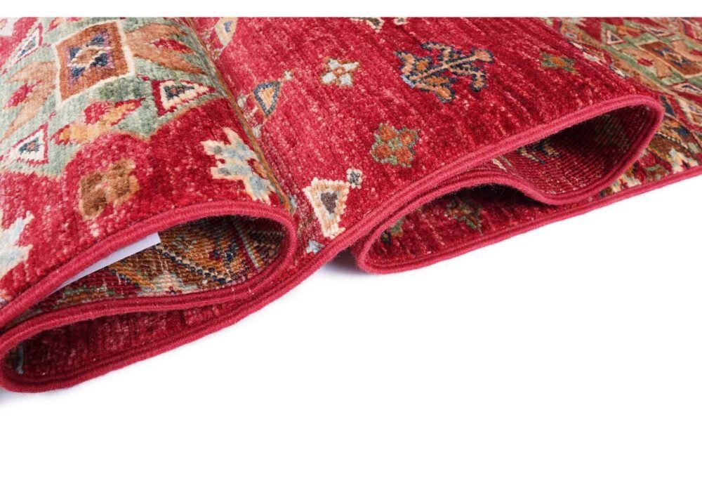 Traditional Stlye Red Kitchen Rugs 5.7x4.1 ft Hand-Knotted Horgin - Rugs 1