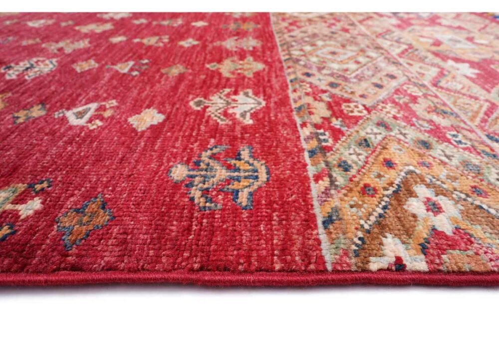 Traditional Stlye Red Kitchen Rugs 5.7x4.1 ft Hand-Knotted Horgin - Rugs 1