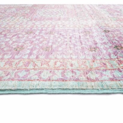Traditional Style Purple and Pink Rug Hand-Knotted 9.9x7 ft Memluk - Rugs 1