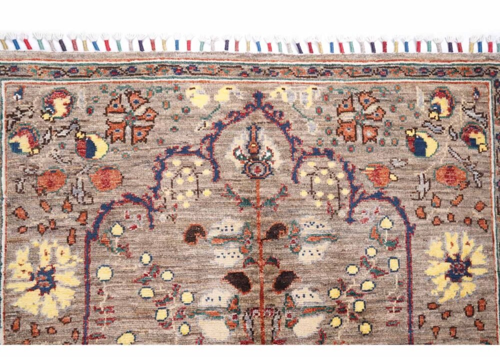 Traditional Sultani Floral Area Rug Hand-Knotted 4.8x3.2 ft - Rugs 1