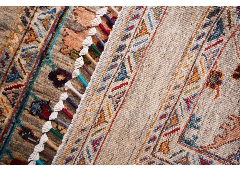 Traditional Sultani Floral Outdoor Rug 5x3.4 ft Hand-Knotted - Rugs 1
