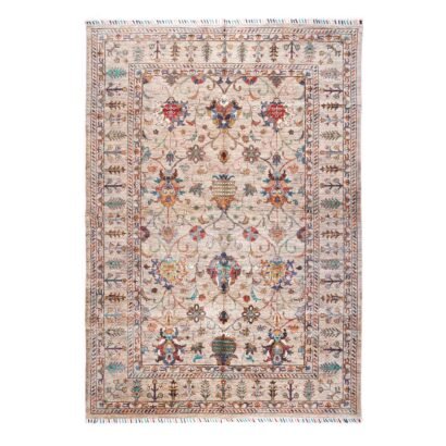 Traditional Sultani Large Beige Rug Oriental Pattern 8x5.8 ft - Rugs 1