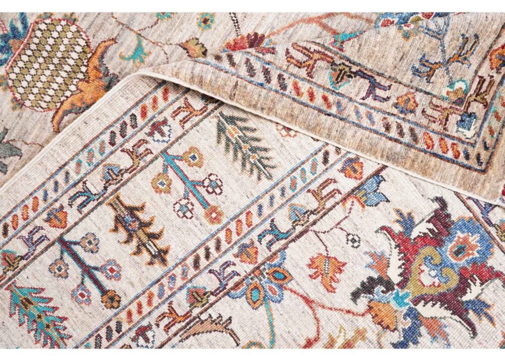 Traditional Sultani Large Beige Rug Oriental Pattern 8x5.8 ft - Rugs 1