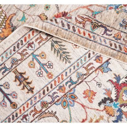 Traditional Sultani Large Beige Rug Oriental Pattern 8x5.8 ft - Rugs 1