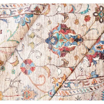 Traditional Sultani Large Beige Rug Oriental Pattern 8x5.8 ft - Rugs 1