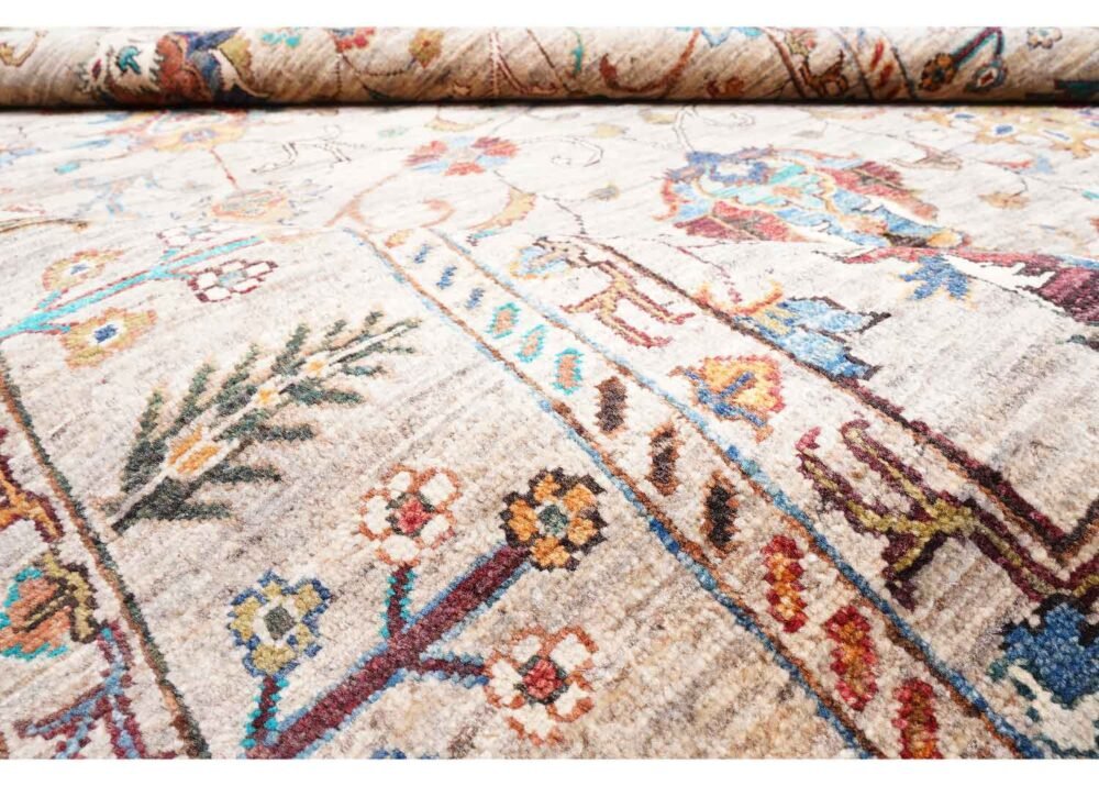 Traditional Sultani Large Beige Rug Oriental Pattern 8x5.8 ft - Rugs 1