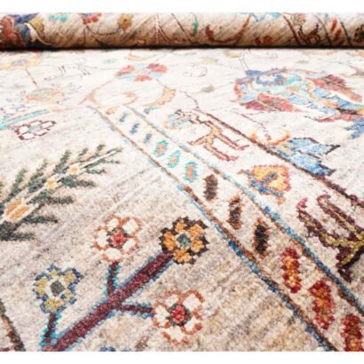 Traditional Sultani Large Beige Rug Oriental Pattern 8x5.8 ft - Rugs 1