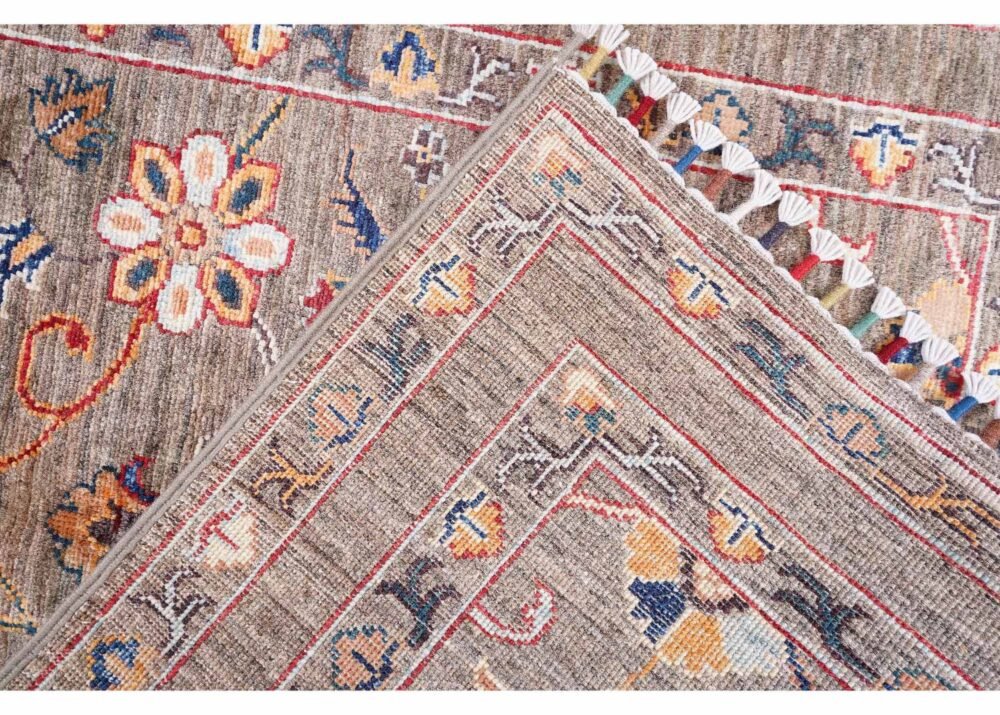 Traditional Sultani Rusic Floral Rug Hand-Knotted 4x2.8 ft - Rugs 1