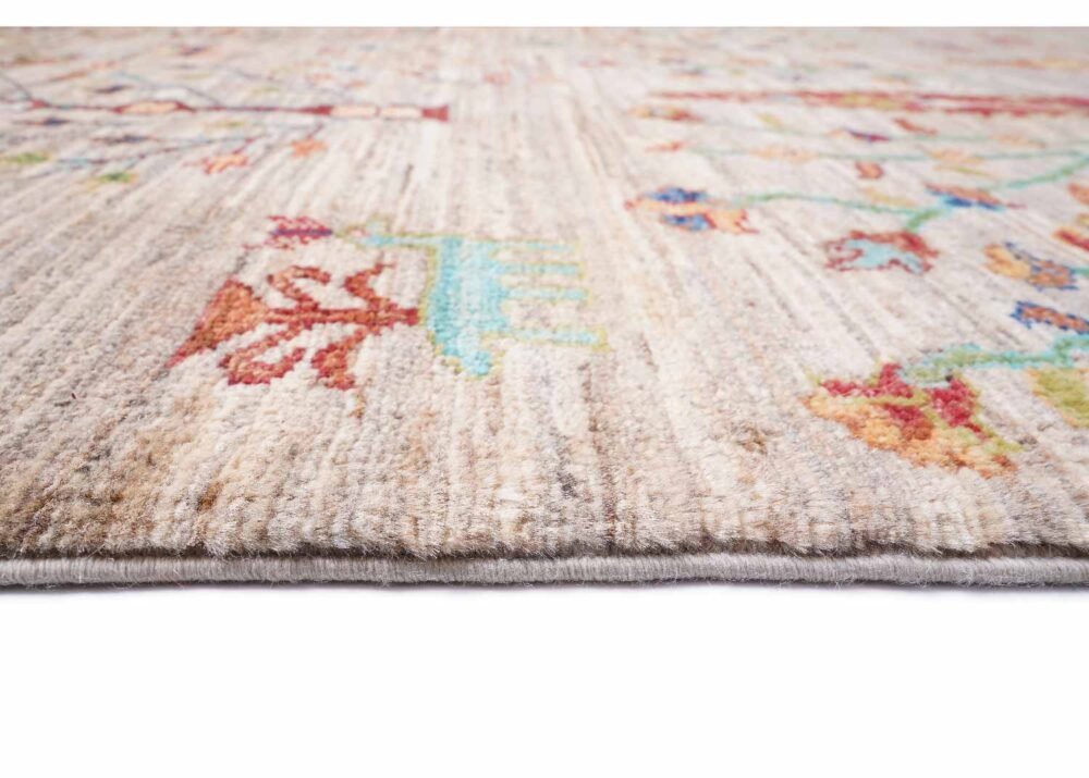 Traditional Tropical Rug Hand-Knotted Wool-Cotton 6.7x5 ft Sultani - Rugs 1