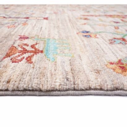 Traditional Tropical Rug Hand-Knotted Wool-Cotton 6.7x5 ft Sultani - Rugs 1