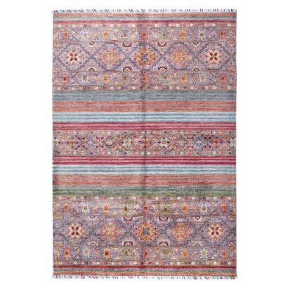 Wool Cotton Rug Stripped Pattern Traditional Horgin 7.9x5.7 ft - Rugs 1