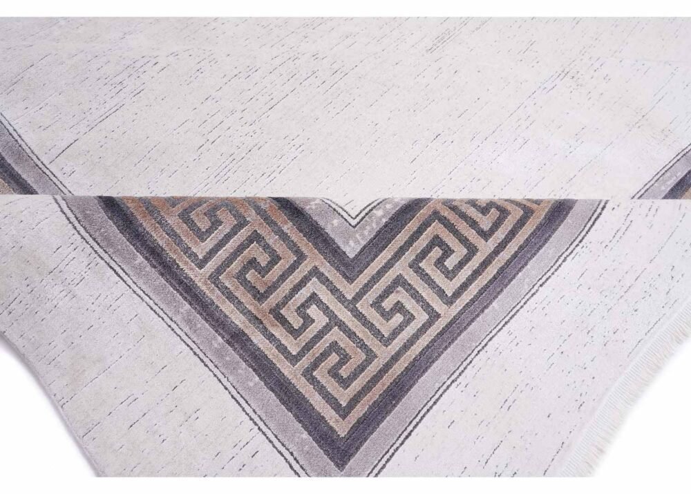 Abstract Pattern Modern Office Rug Beige-Brown 6.5x9.8 ft
