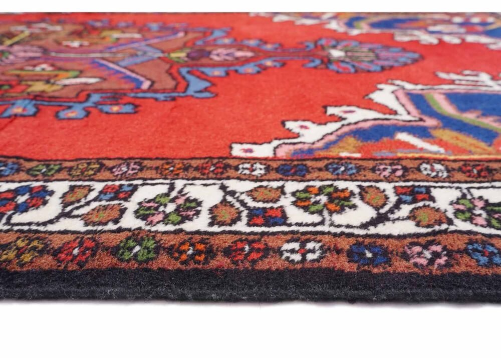 Anatolia Hand-knotted Red-Blue Authentic Rug 6x3 ft Traditional