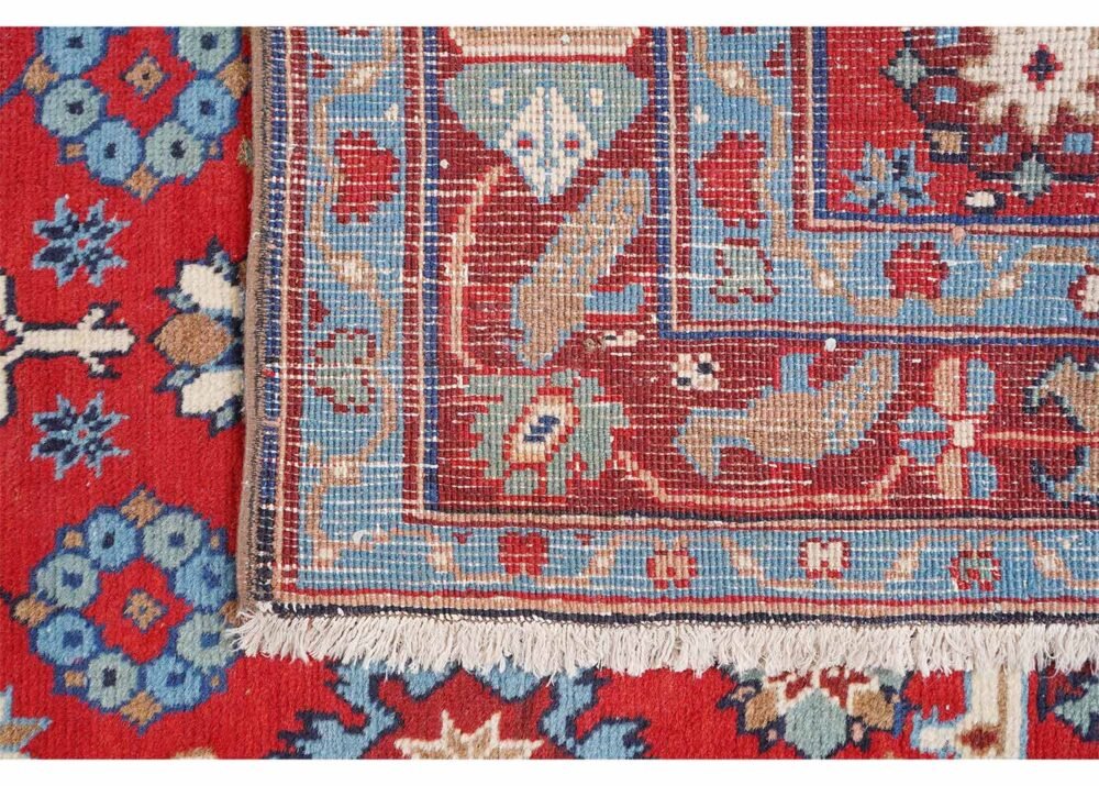Anatolia Traditional Floral Outdoor Rug Red-Grey 5x3 ft Handknotted