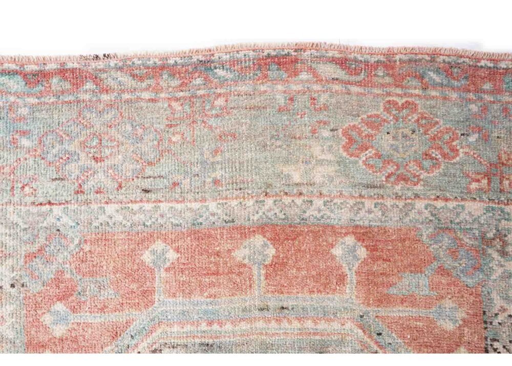 Anatolia Vintage Runners for Kitchen Hand-Knotted Red-Beige 13x12 ft
