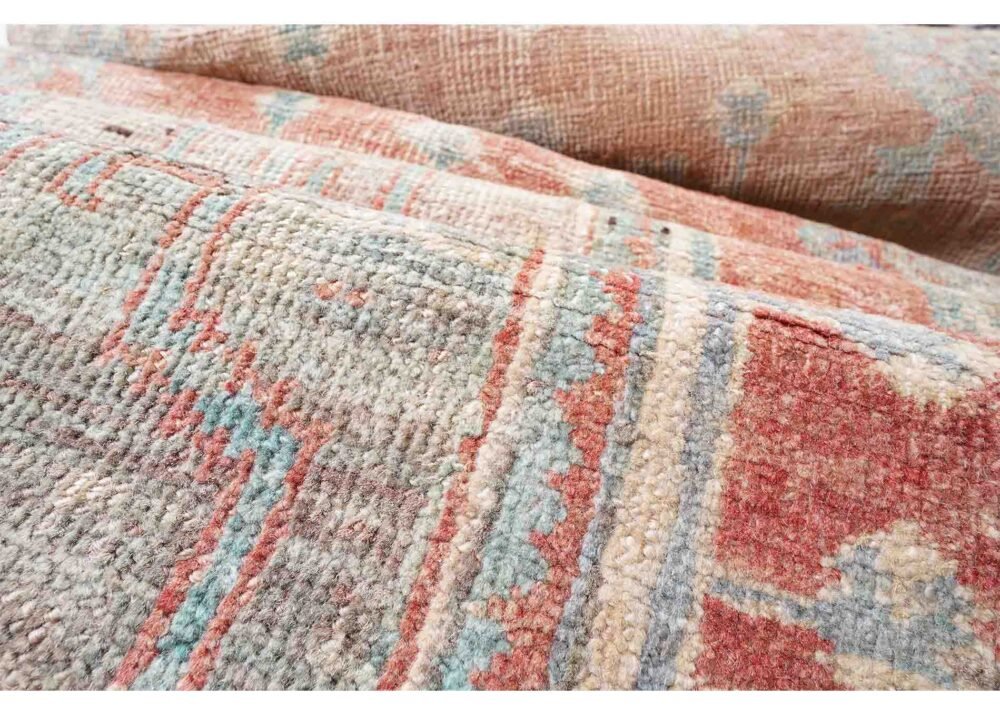 Anatolia Vintage Runners for Kitchen Hand-Knotted Red-Beige 13x12 ft