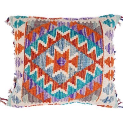 Authentic Wool 4 Cushion Couch Covers Set - Multi Kilim Design - Rugs 1