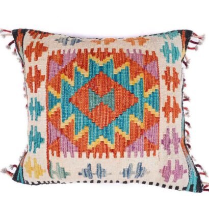 Authentic Wool 4 Cushion Couch Covers Set - Multi Kilim Design - Rugs 1