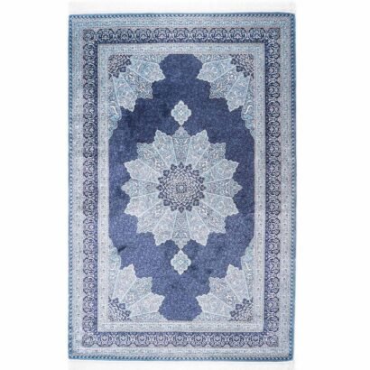 Bamboo Silk Blue Rugs For Living Room And Dining Room 4x6 ft - Rugs 1