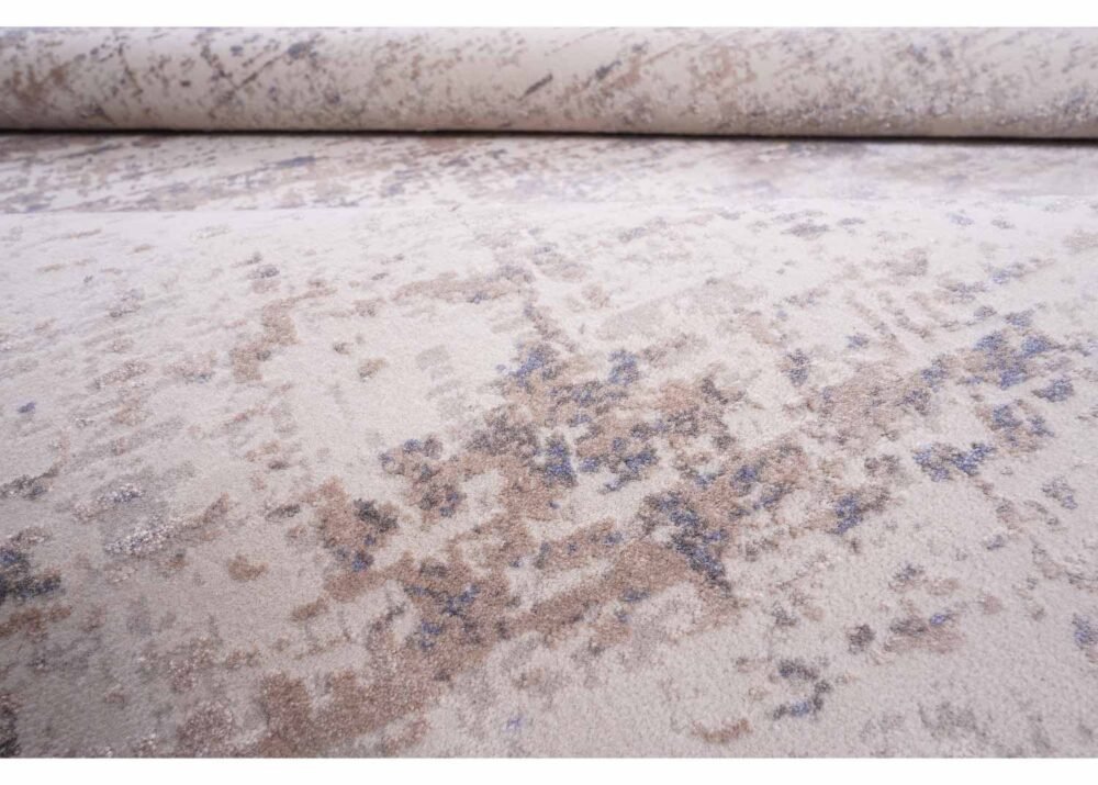 Beige-Brown Minimalist Rug for Living Room 5.9 x 3.9 ft Modern