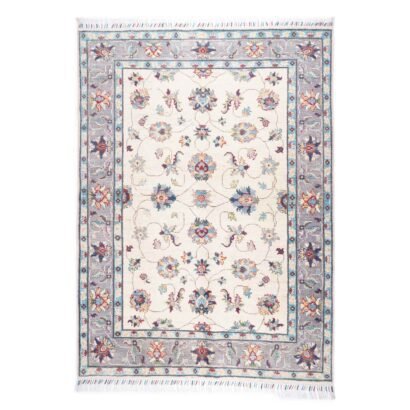 Beige Gray Area Rug Traditional Sultani Floral Pattern 4.5x4.8 ft - Rugs 1